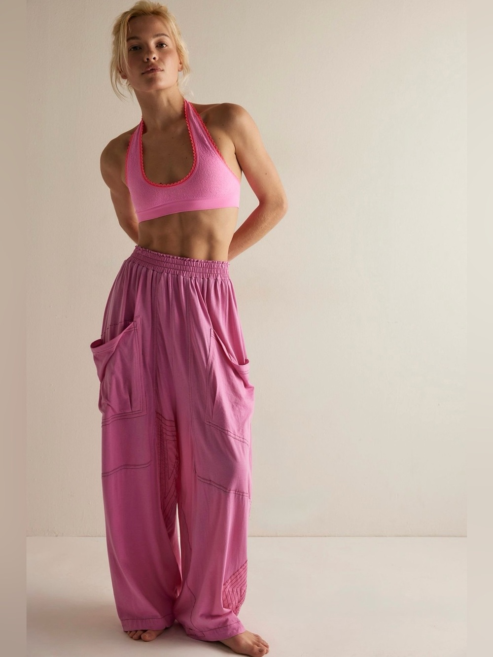 Free People Night Mode Lounge Pants~ Sweet Magnolia